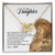 To My Daughter - You Will Always Be Daddy'S Little Girl - Necklace Mb Interlocking Hearts Necklace