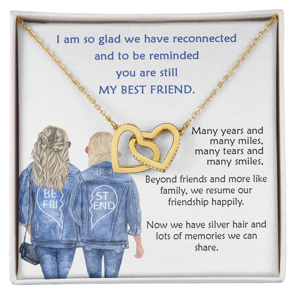 My Best Friend Interlocking Hearts Necklace Bff