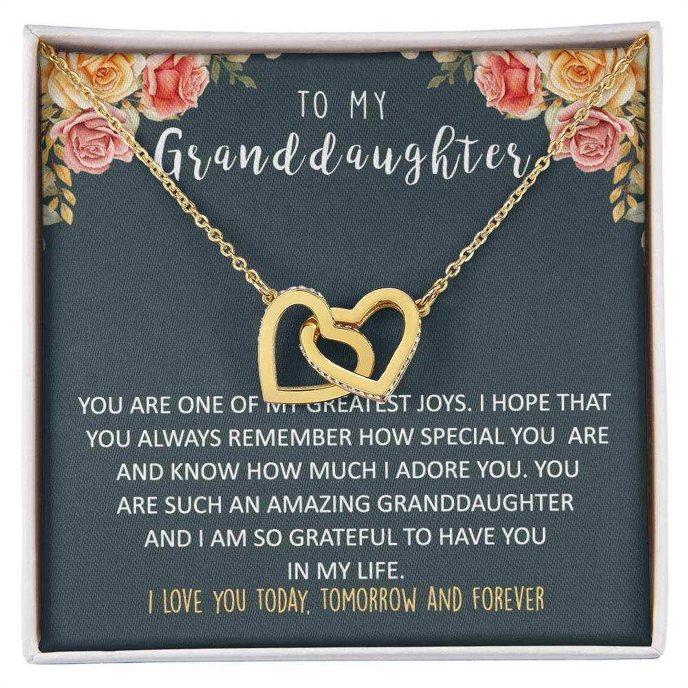 Granddaughter Interlocking Heart Necklace Interlocking Hearts Necklace