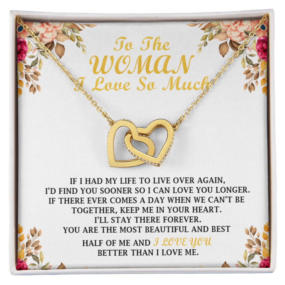 To The Woman I Love - Interlocking Hearts - So36 Interlocking Hearts Necklace
