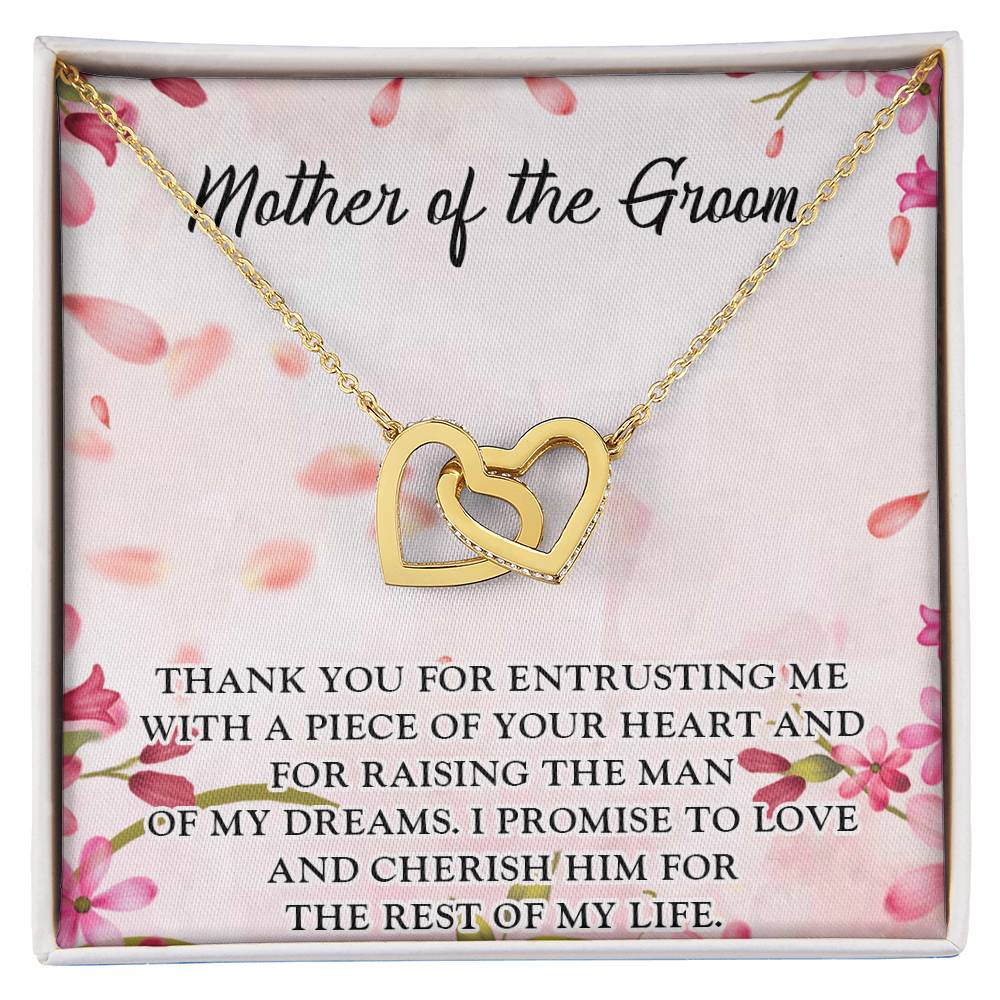 Mother In Law Wedding Gift From Bride Mother In Law Birthday Gifts Mother In Law Wedding Day Gifts Mother Of The Groom Hearts Necklace Interlocking Hearts Necklace