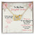 To My Dear Daughter In Law Thank You For Not Selling My Son Love From Mother In Law Love Forever Neckless Interlocking Hearts Necklace