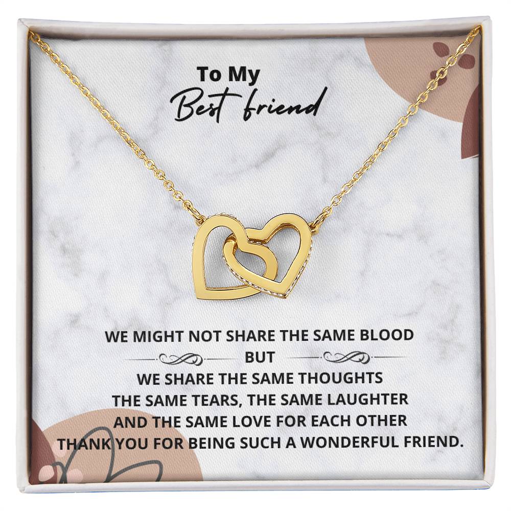 Wonderful Friend Necklace Interlocking Hearts Necklace