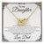 To My Daughter - Interlocking Heart Necklace Interlocking Hearts Necklace
