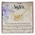 To My Sister Necklace Interlocking Hearts Necklace