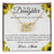 To My Daughter - Never Forget That You Are My Sunshine Interlocking Hearts Necklace