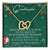 To My Granddaughter Interlocking Hearts Necklace Message Card