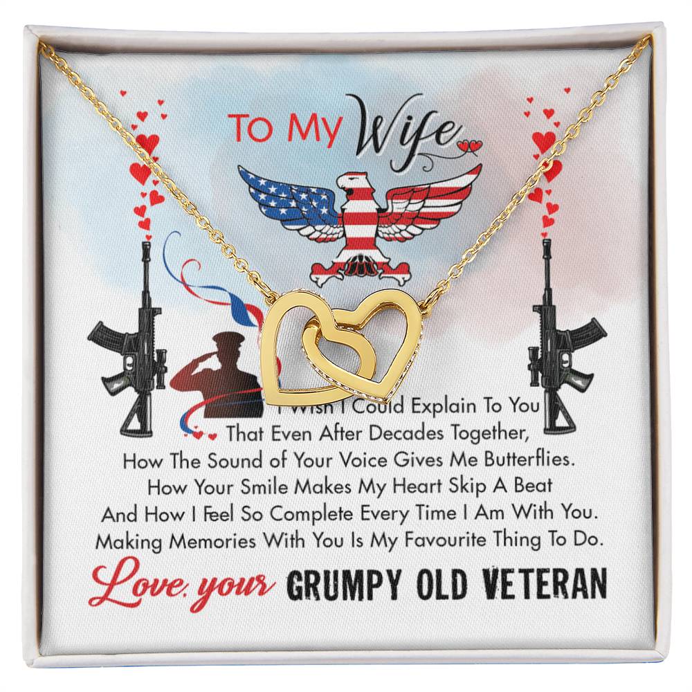 Veteran'S Wife - Interlocking Heart Necklace Interlocking Hearts Necklace