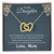 Gift For Daughter From Mother - Never Forget That I Love You - My Daughter My Love Interlocking Hearts Necklace