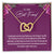 To My Best Friend Interlocking Hearts Necklace Message Card