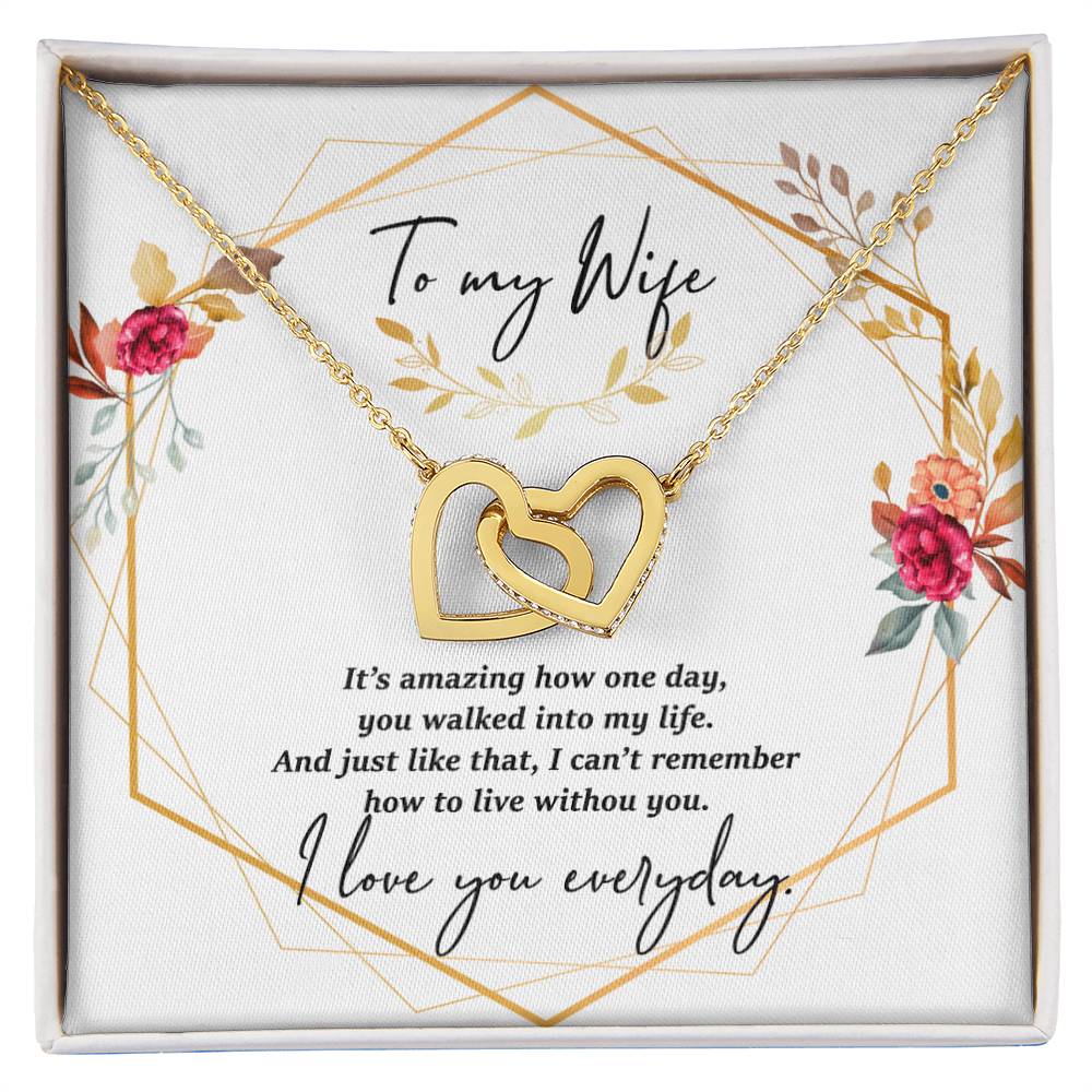 I Love You Everyday Interlocking Hearts Necklace