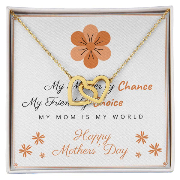 My Mother By Chance Interlocking Hearts Necklace