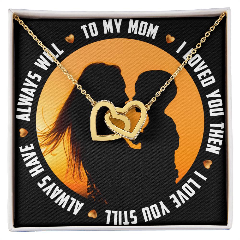 To My Beautiful Mother Interlocking Hearts Necklace