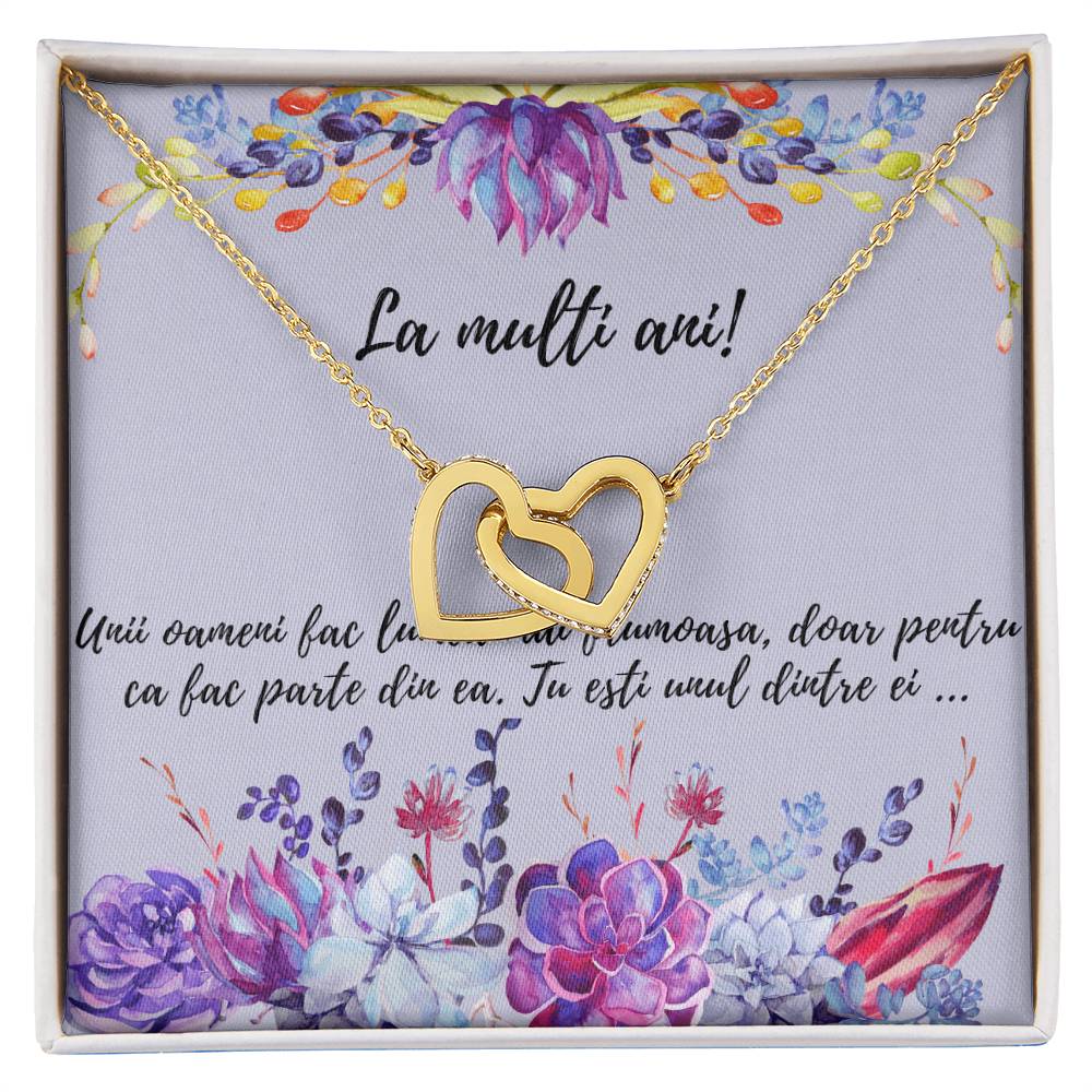 Unii Oameni Fac Lumea Mai Frumoasă Doar Pentru Că Fac Parte Din Ea! Interlocking Hearts Necklace