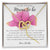To An Amazing Mama To Be - Pink Rose Interlocking Hearts Necklace