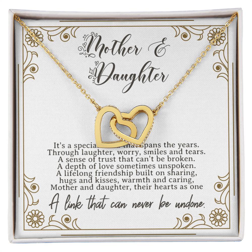 Mother Daughter Necklace Mothers Day Birthday Or Christmas Gift For Mother Or Daughter Interlocking Hearts Necklace Mother Quote