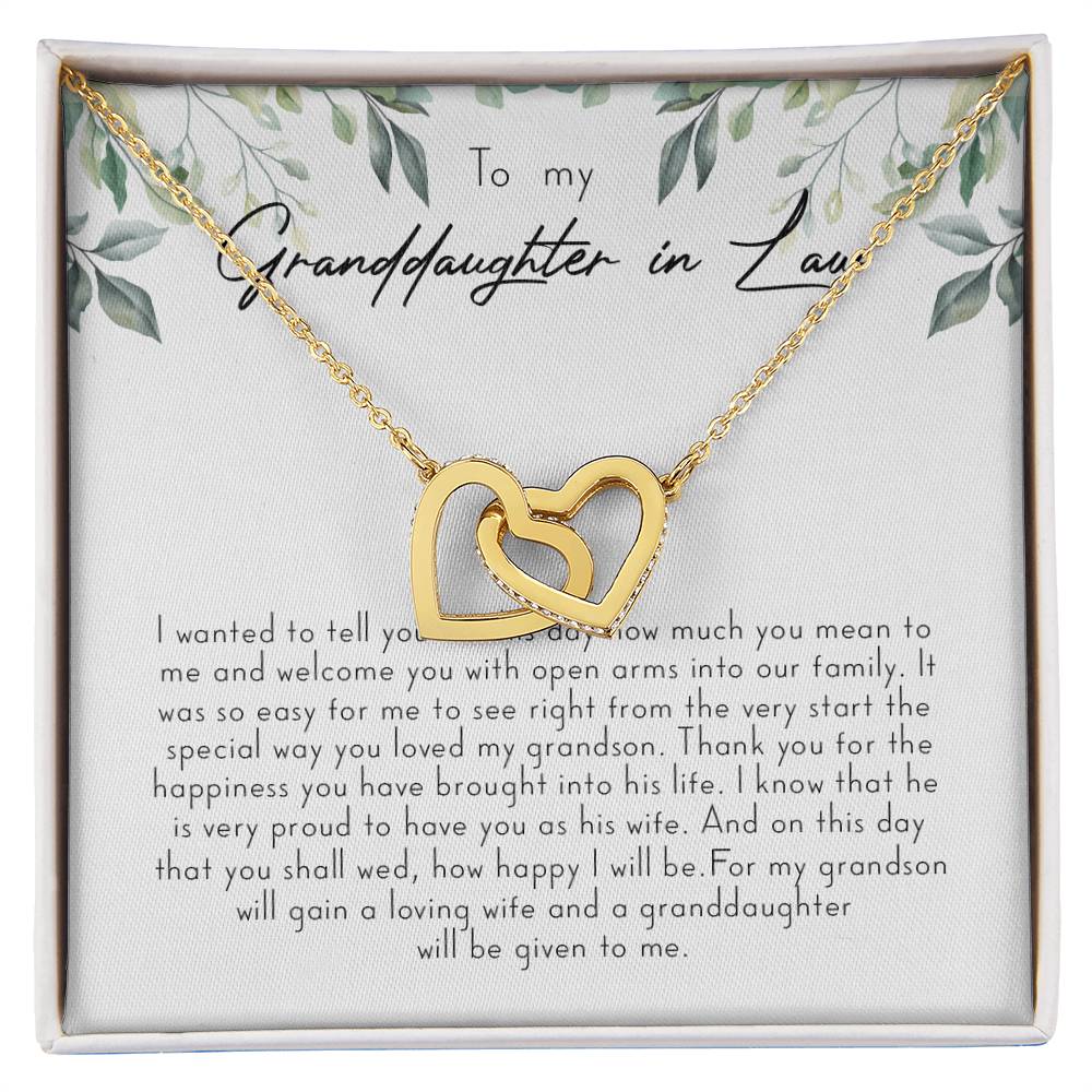 To My Granddaughter-In-Law Gift I Wanted To Tell You Interlocking Hearts Necklace