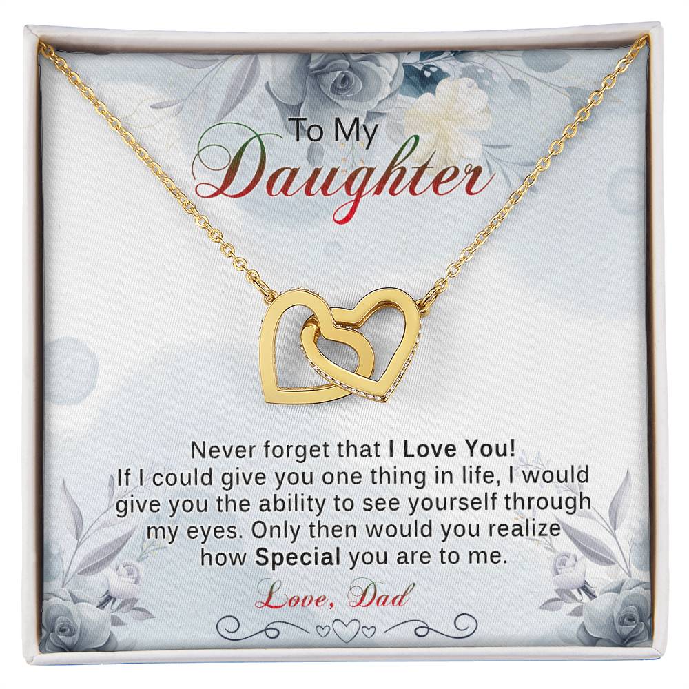 A Meaningful Gift For Daughter From Dad Interlocking Hearts Necklace