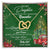 To My Daughter My Baby Girl Interlocking Hearts Necklace Christmas Message Card Gift From Mom