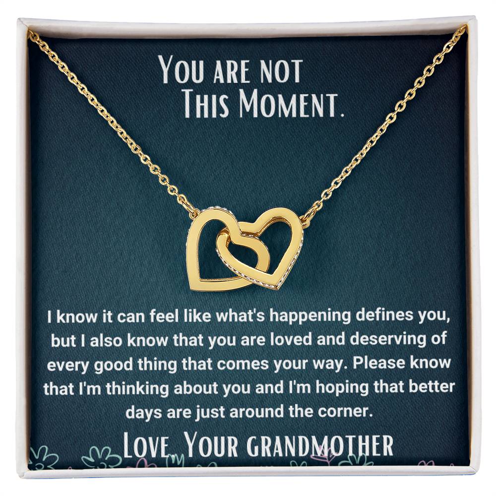 Interlocked Necklace Encouragement To Granddaughter Interlocking Hearts Necklace