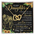 To My Daughter My Baby Girl Interlocking Hearts Necklace Birthday Message Card Gift From Mom