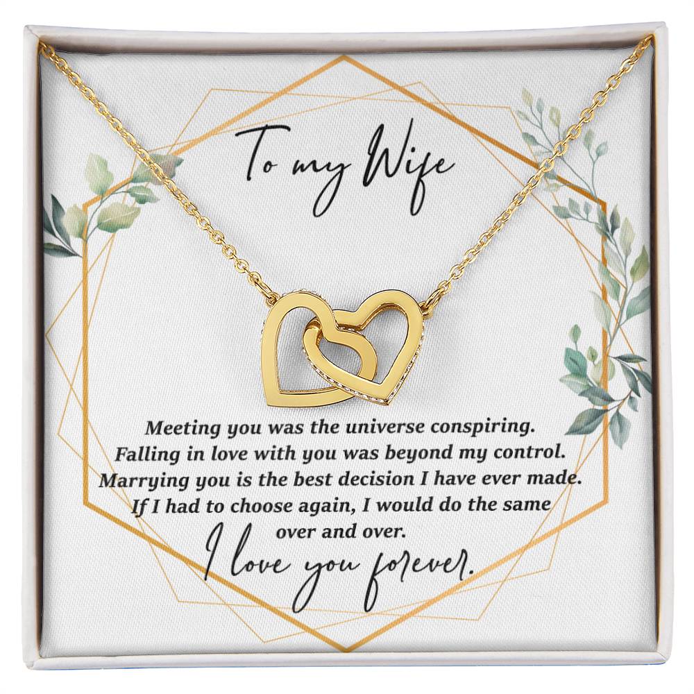 The Universe Conspires Interlocking Hearts Necklace