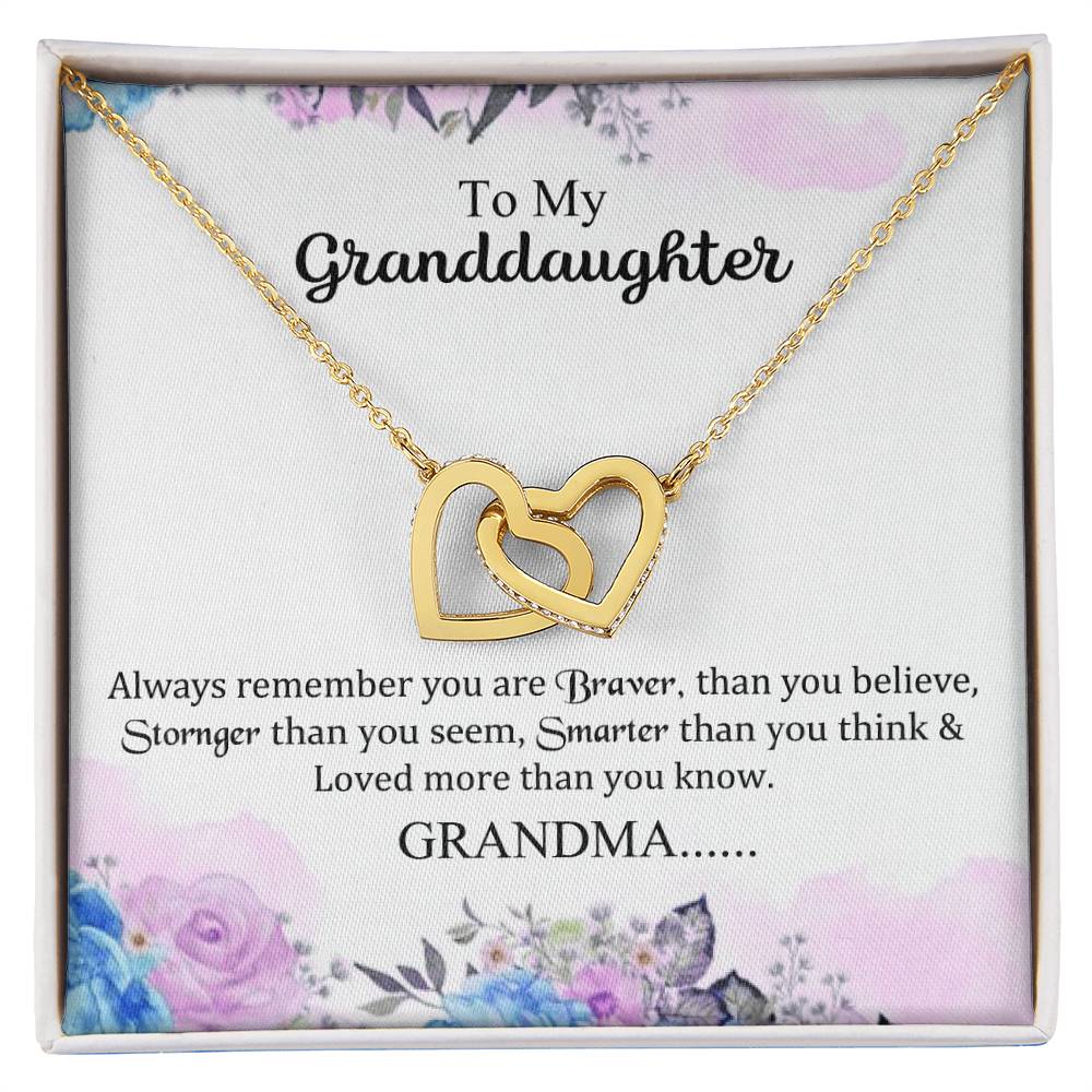 To My Granddaughter Necklacegranddaughter Necklace For Women With Message Card Interlocking Heart Necklace Gift . Interlocking Hearts Necklace