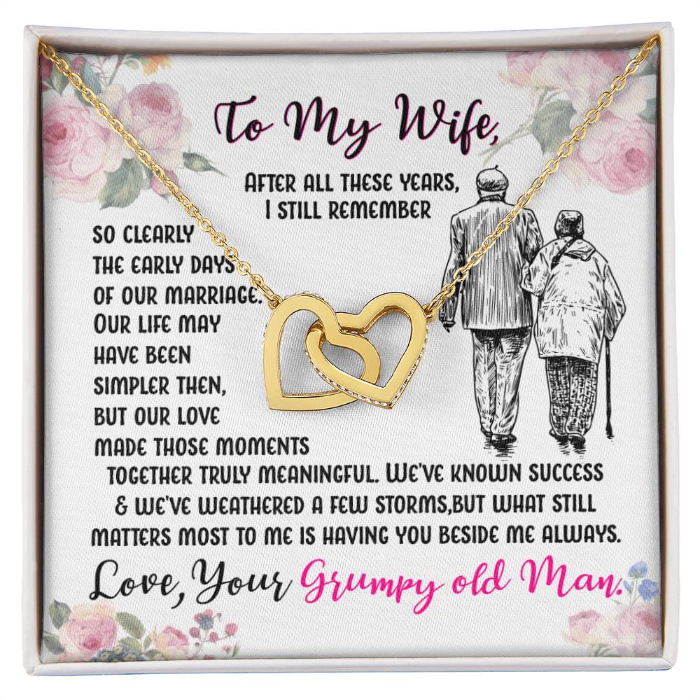 Gift For Wife - Interlocking Heart Necklace Interlocking Hearts Necklace