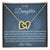 To My Daughter - Always Be My Little Girl - Heart Necklace Interlocking Hearts Necklace