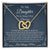 To My Daughter Necklace - You Are The Most Beautiful Chapters Gift For Daughter From Mom Daughter Birthday Graduation Gift Interlocking Hearts Necklace