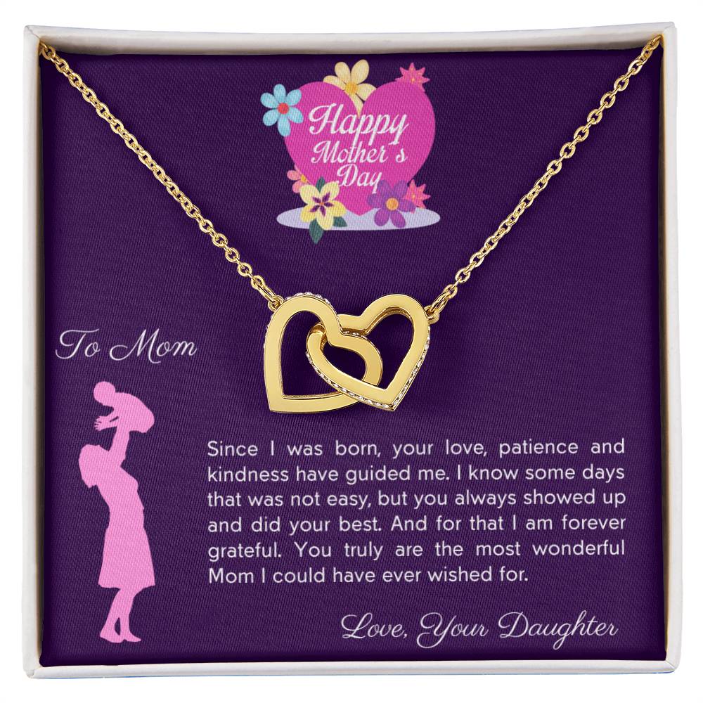 Happy Mother'S Day Love Patience And Kindness Necklace Interlocking Hearts Necklace