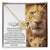 To My Daughter - This Old Lion Will Always Have Your Back Interlocking Hearts Necklace