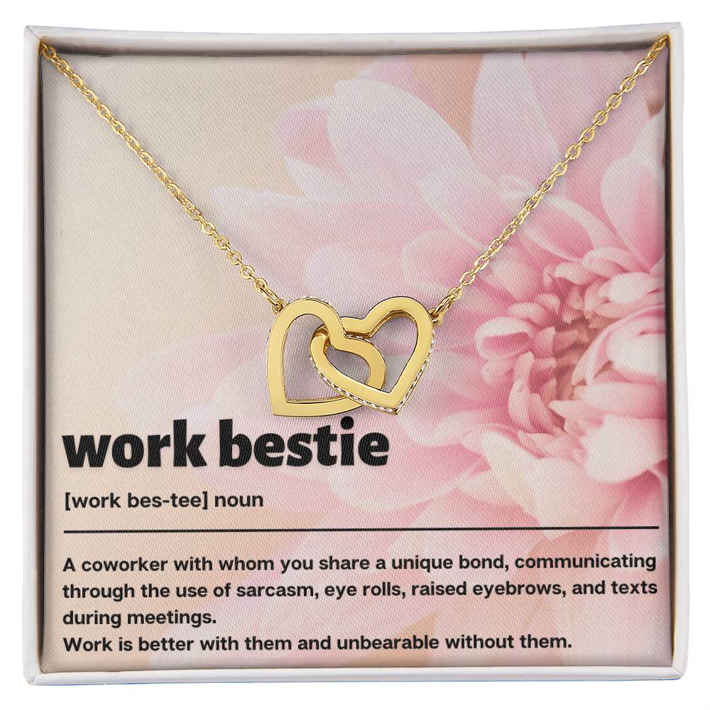 Work Bestie Interlocking Hearts Necklace