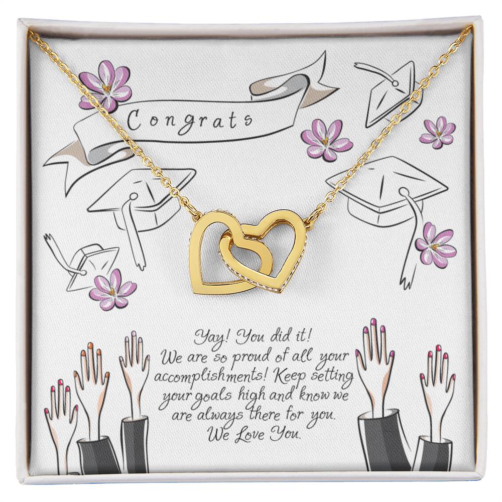 Graduation Gift For Senior 2021 Interlocked Hearts Necklace Interlocking Hearts Necklace