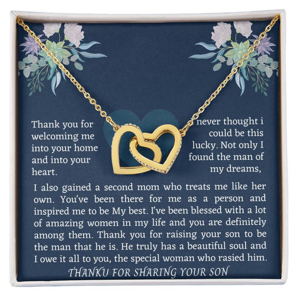 Interlocking Necklace For Boyfriend Mom Interlocking Hearts Necklace