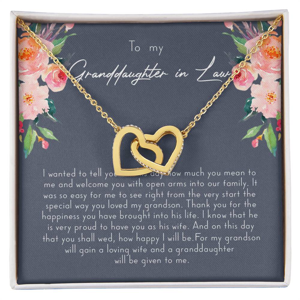 To My Granddaughter-In-Law Gift I Wanted To Tell You Interlocking Hearts Necklace
