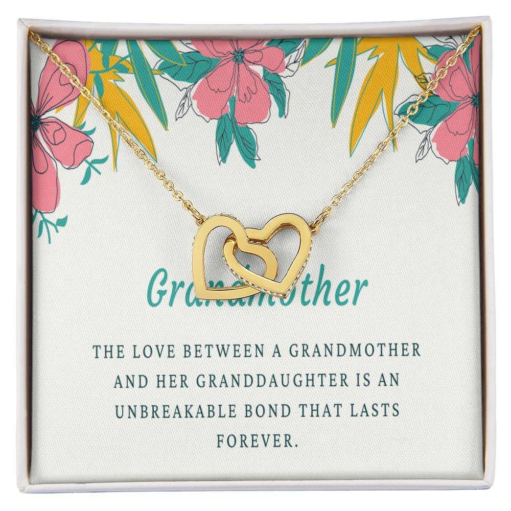 Grandmother Necklace Grandmother Gift Family Necklace Linked Hearts 14Kt Gold Filled Rose Sterling Silver Interlocking Hearts Necklace