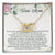 Dear Mom Interlocking Hearts Necklace Message Card