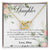 To My Daughter - I Promise To Love You For The Rest Of My Life Interlocking Hearts Necklace