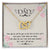 Dad - From My Heart You Are Never Gone - Necklace Interlocking Hearts Necklace
