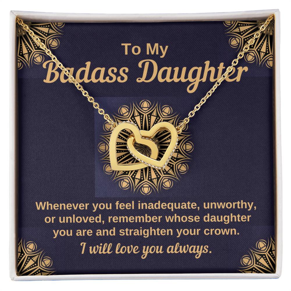 Best Daughter Gifts Interlocking Hearts Necklace