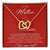 To My Mother Interlocking Hearts Necklace Message Card