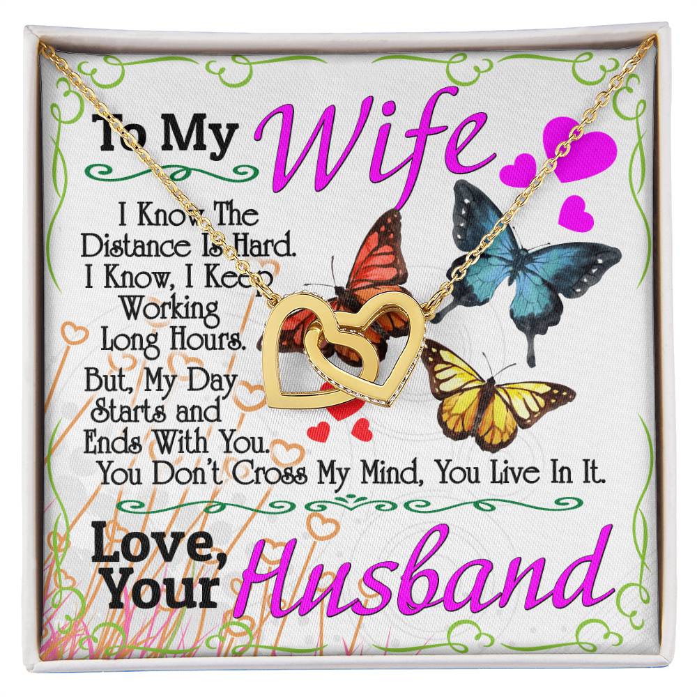 Gift For Wife - Interlocking Heart Necklace Interlocking Hearts Necklace