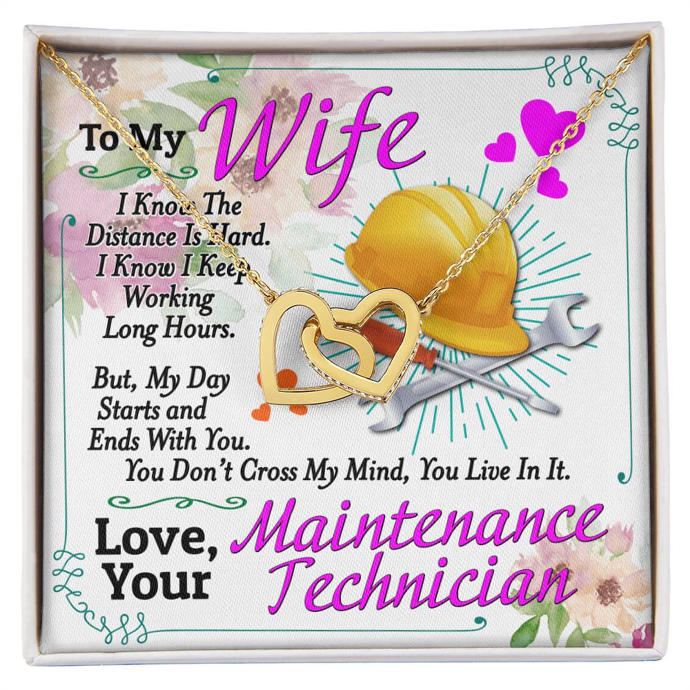 Maintenance Technician'S Wife - Interlocking Heart Necklace Interlocking Hearts Necklace