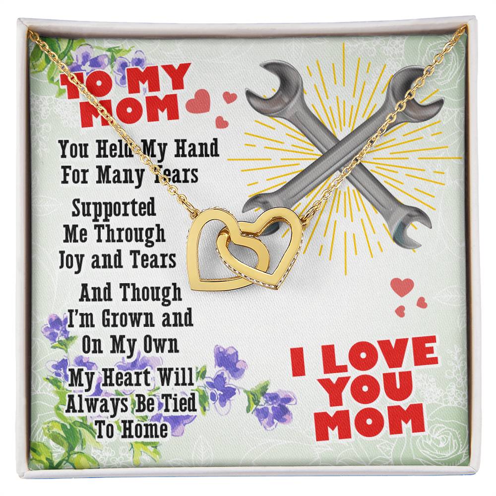 Mechanic'S Mom- Interlocking Heart Necklace Interlocking Hearts Necklace