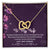 To My Wife Interlocking Hearts Necklace Message Card