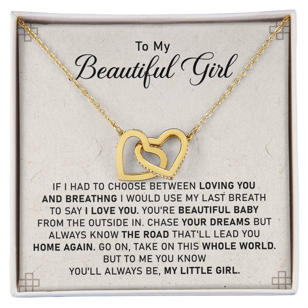 Gift For Daughter From Dad Birthday Gift For Daughter Christmas Gift For Daughter🎁 Interlocking Hearts Necklace