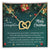 To My Daughter - Merry Christmas Interlocking Hearts Necklace