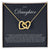 To My Daughter - Tomorrow - Necklace Interlocking Hearts Necklace