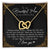 To My Beautiful Mom On My Wedding Day Interlocking Hearts Necklace